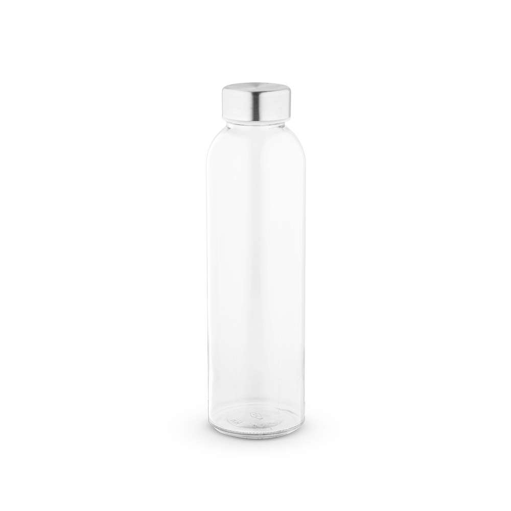 SOLER. Squeeze em vidro com tampa em aço inox (500 mL) personalizado