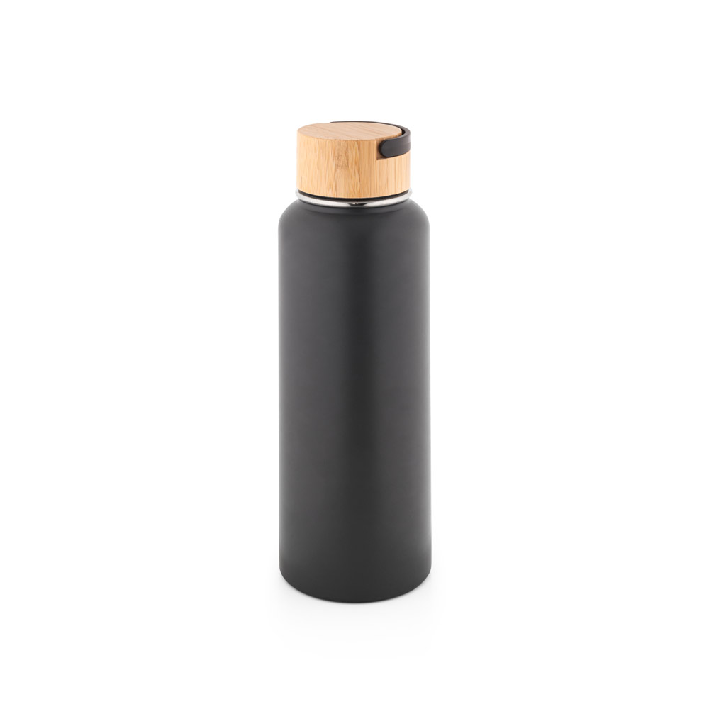 ARMSTRONG. Garrafa térmica em aço inox 90% reciclado de parede dupla isolada a vácuo, com revestimento em pó (1200 mL) personalizado
