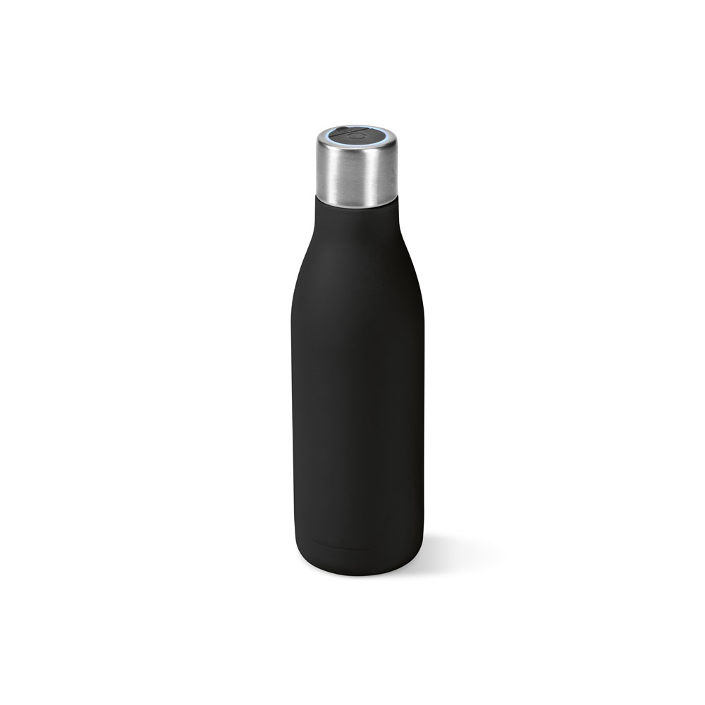 CHILWELL. Garrafa térmica em aço inox 90% reciclado de parede dupla com sistema de auto-sanitização UV (500 mL) personalizado