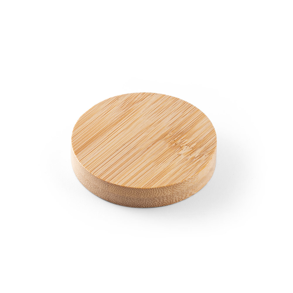 AMCHUR. Porta copos em bambu com abridor e imã personalizado