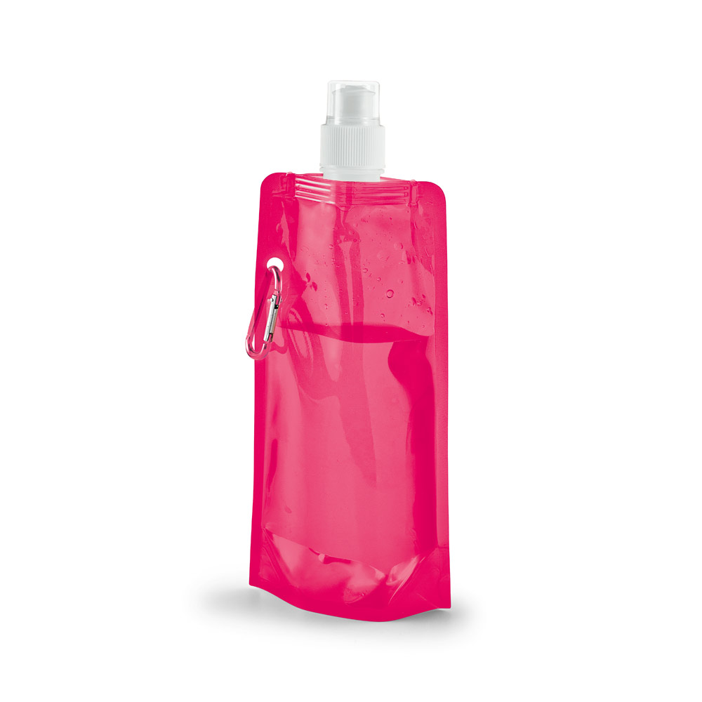 KWILL. Squeeze dobrável em PE com sistema "push-pull" e acabamento translúcido (460 mL) personalizado