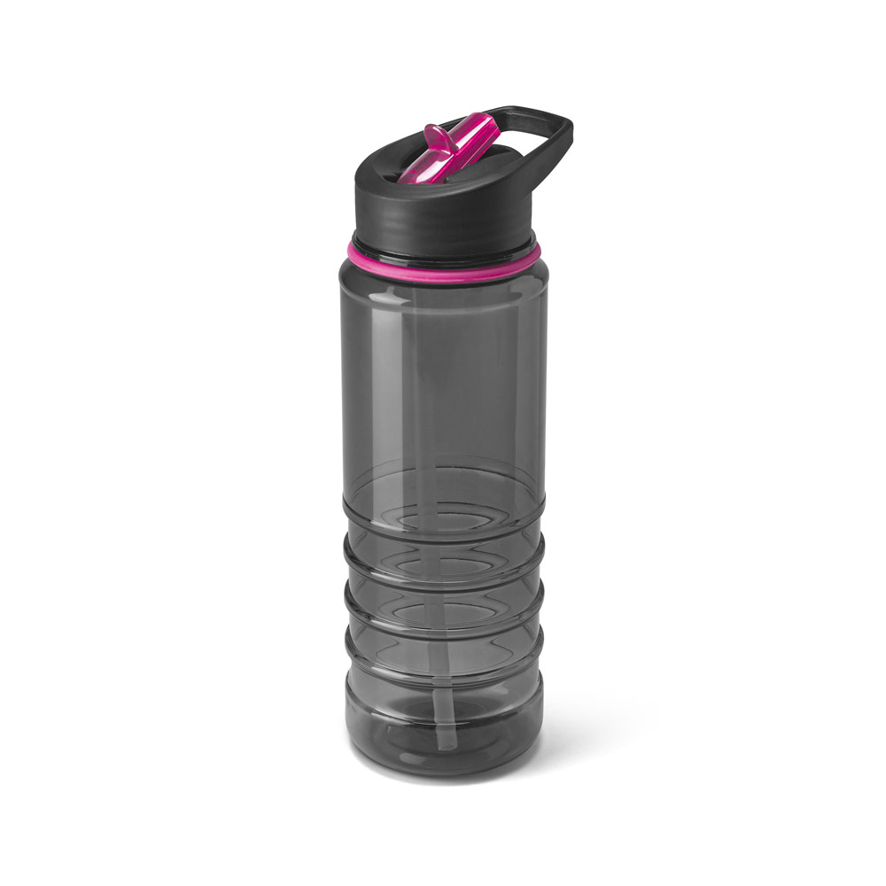 ODRET. Squeeze em AS e tampa em PP, com bico de canudo flip (650 mL) personalizado
