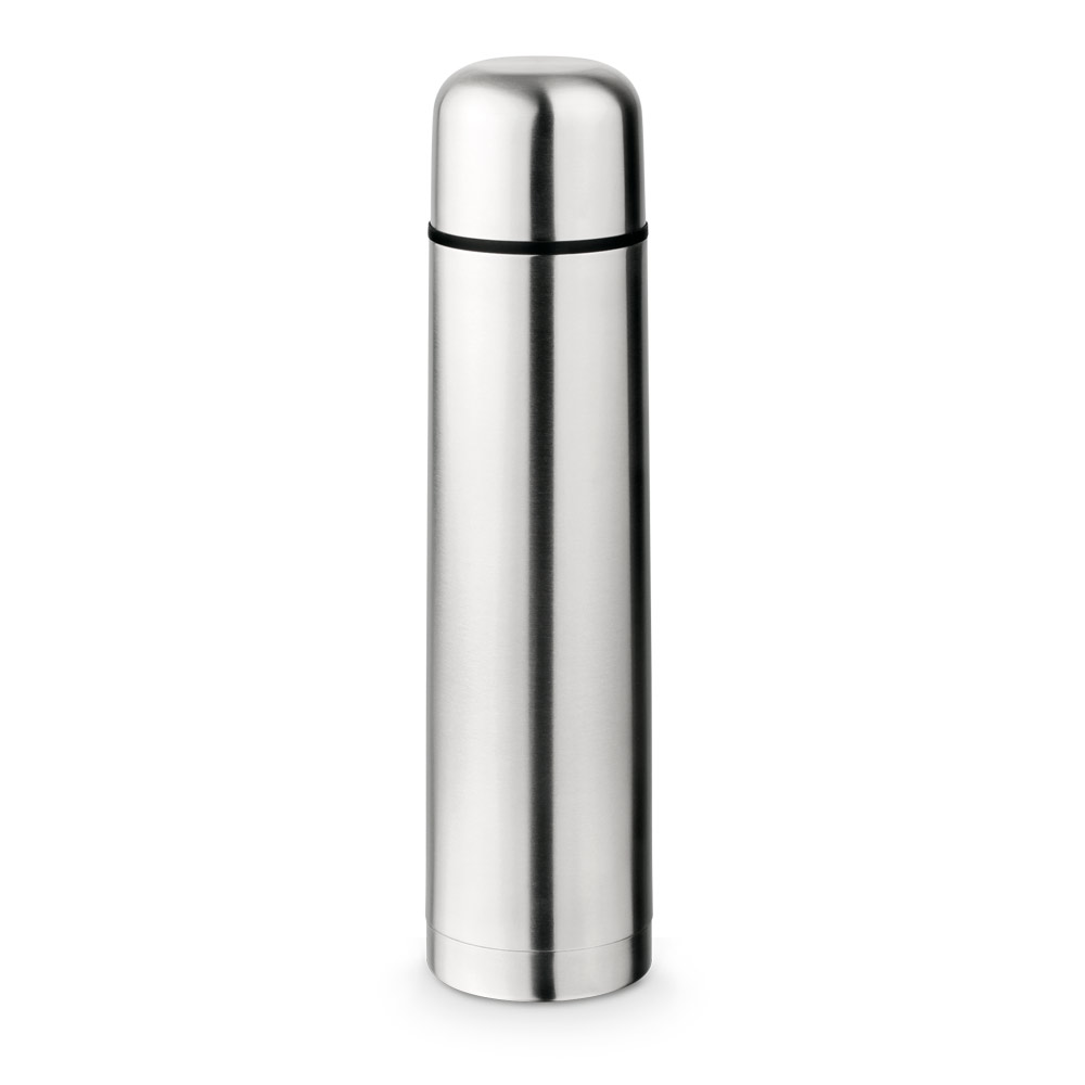 LITER. Garrafa térmica em aço inox de parede dupla isolada a vácuo (1 L) personalizado