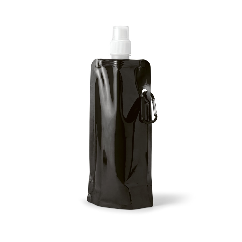 DECNOP. Squeeze dobrável em PE com bico de sistema "push-pull" e acabamento mate (460 mL) personalizado