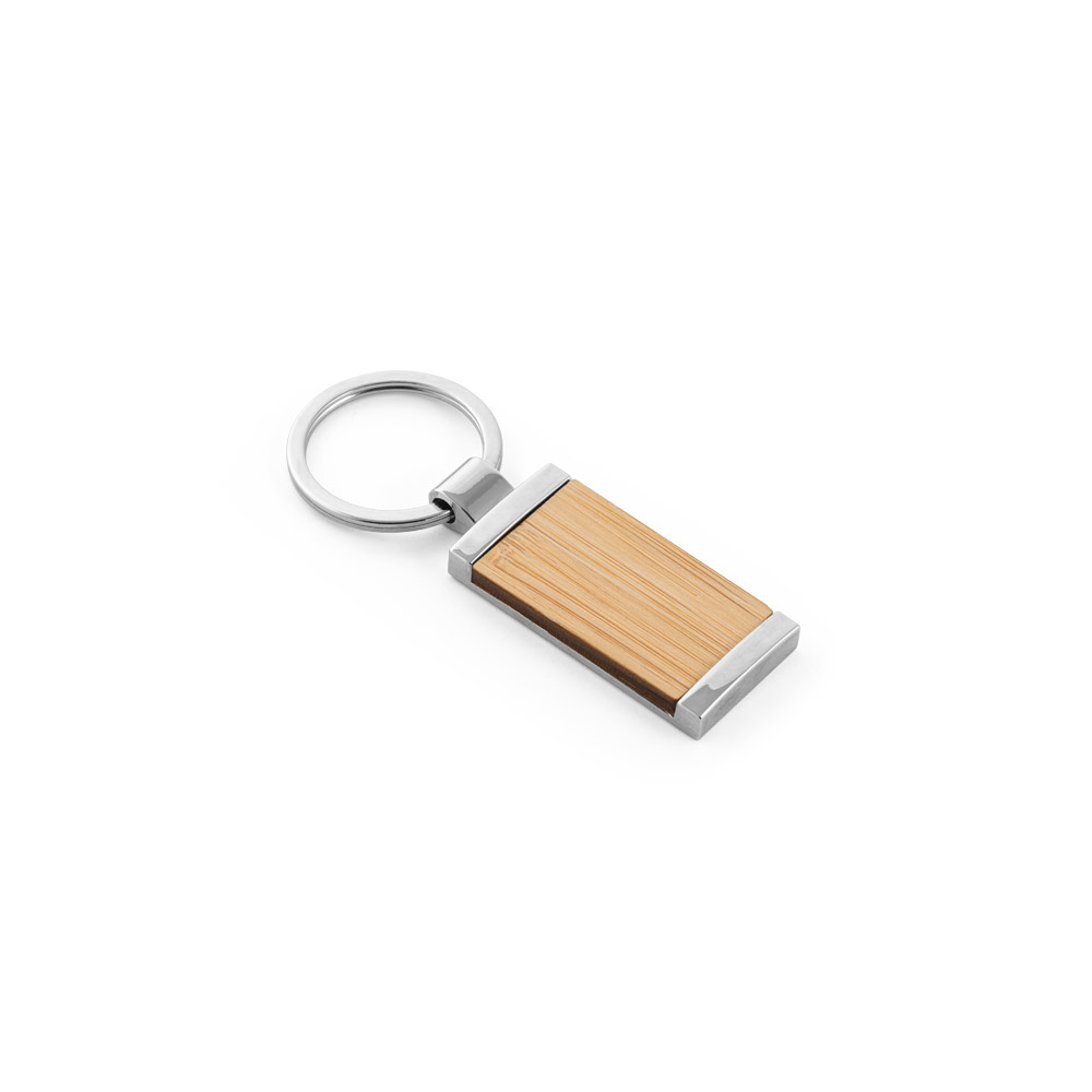 HOMER SQUARE. Chaveiro retangular em bambu personalizado
