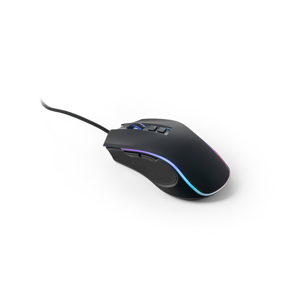 THORNE MOUSE RGB. Mouse para jogos em ABS com acabamento em borracha personalizado