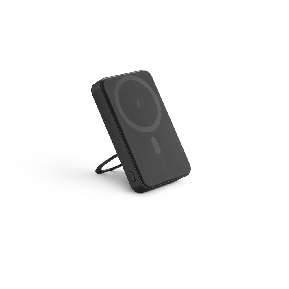 WARSHEL 10. Bateria portátil magnética com carregador por indução super-rápido (10'000 mAh), em ABS 100% reciclado personalizado