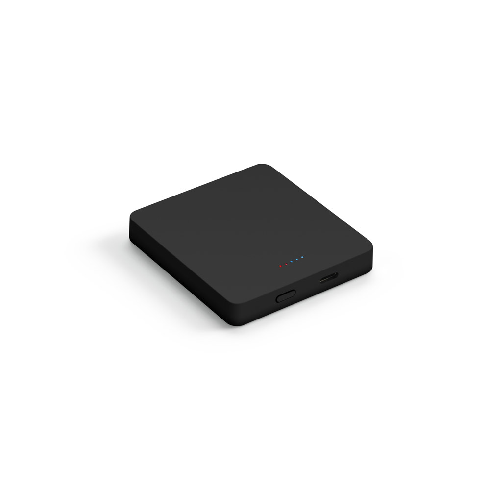 SMOOT 5. Bateria portátil com carregador por indução (wireless) em ABS 100% reciclado (5'000 mAh) personalizado