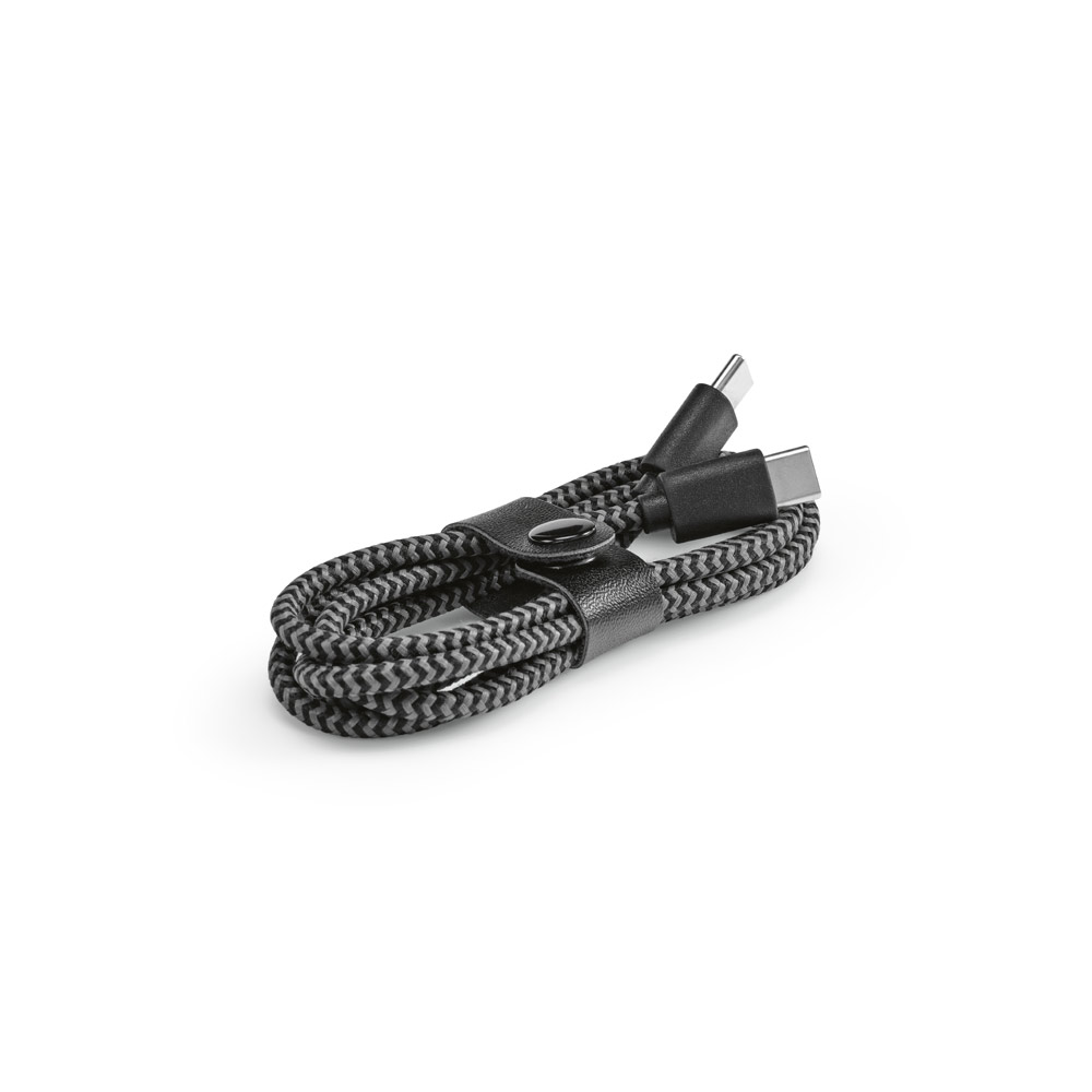 YONATH. Cabo USB-C de carregamento rápido em PET 100% reciclado personalizado