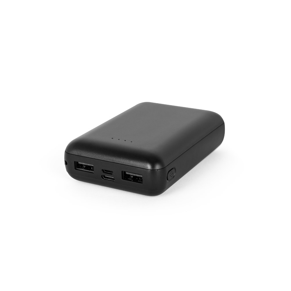 LEAKEY 10. Bateria portáti em ABS 100% reciclado (10'000 mAh) personalizado