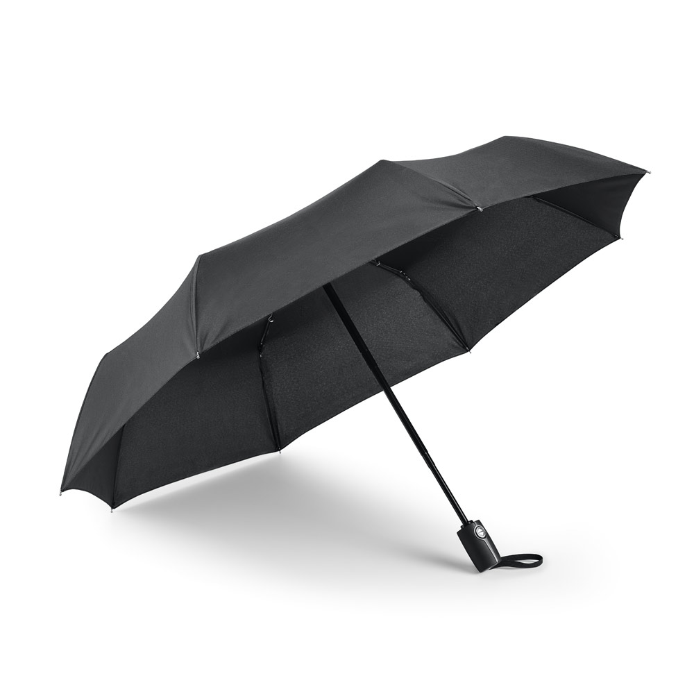 STELLA. Guarda-chuva, dobrável, em pongee 190T com abertura e fecho automático personalizado