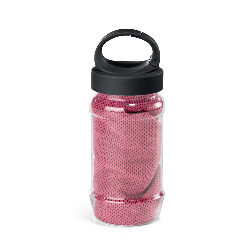 ARTX PLUS. Conjunto composto por toalha e garrafa em poliamida e poliéster personalizado