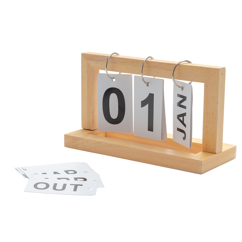 CALENDÁRIO DE MESA DE MADEIRA 20*12*8,5CM personalizado