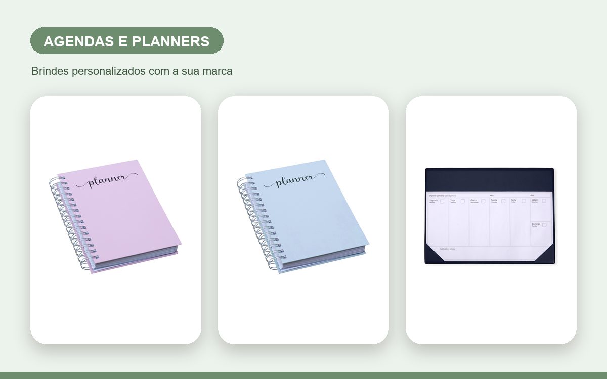 Brindes personalizados com a sua marca — Agendas e Planners Personalizados: Guia de Brindes