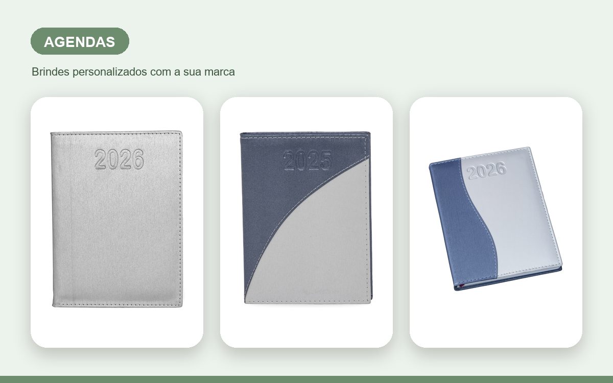 Brindes personalizados com a sua marca — Agendas personalizadas para colaboradores e equipes