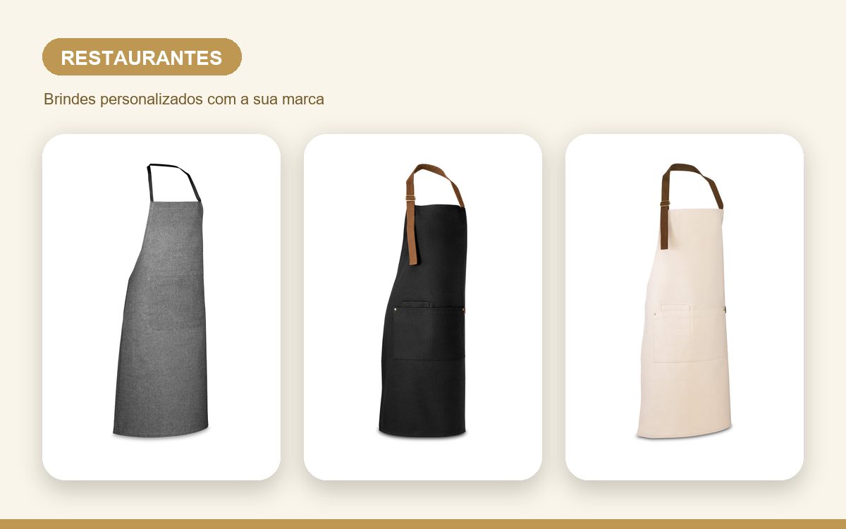 Brindes personalizados com a sua marca — Aventais personalizados para restaurantes e cafeterias