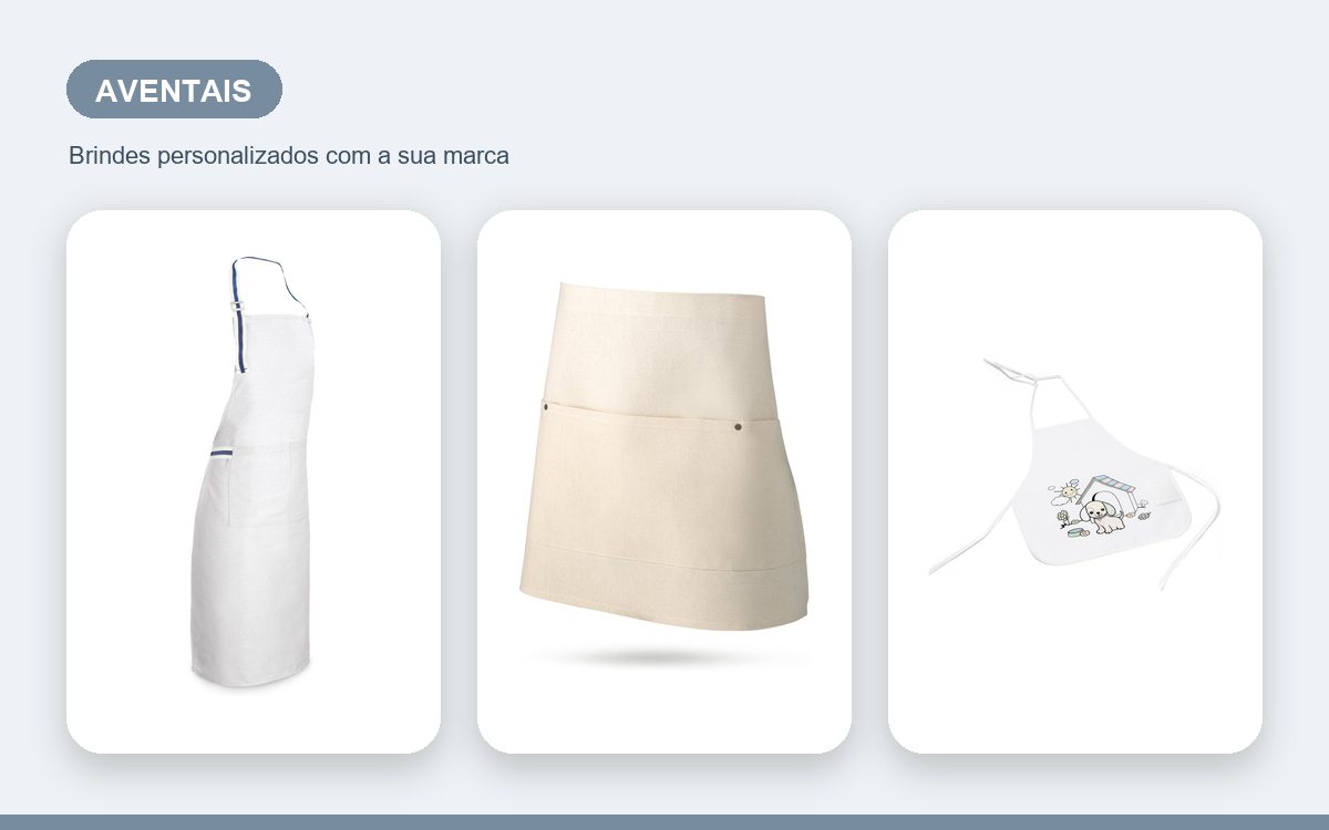 Brindes personalizados com a sua marca — Aventais personalizados baratos sem perder qualidade