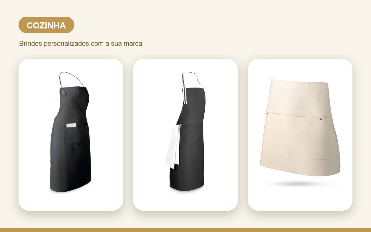 Brindes personalizados com a sua marca — Aventais Personalizados: Guia Para Cozinha e Eventos