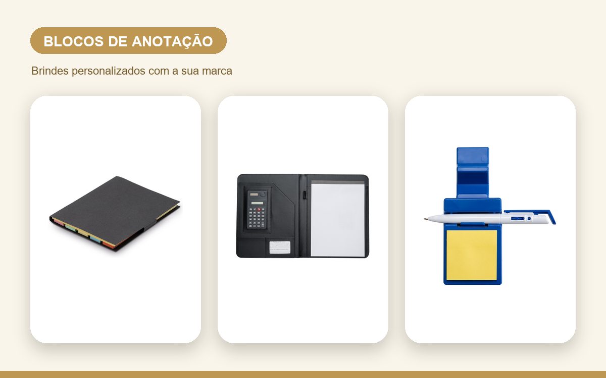 Brindes personalizados com a sua marca — Blocos de anotação personalizados para empresas: guia completo