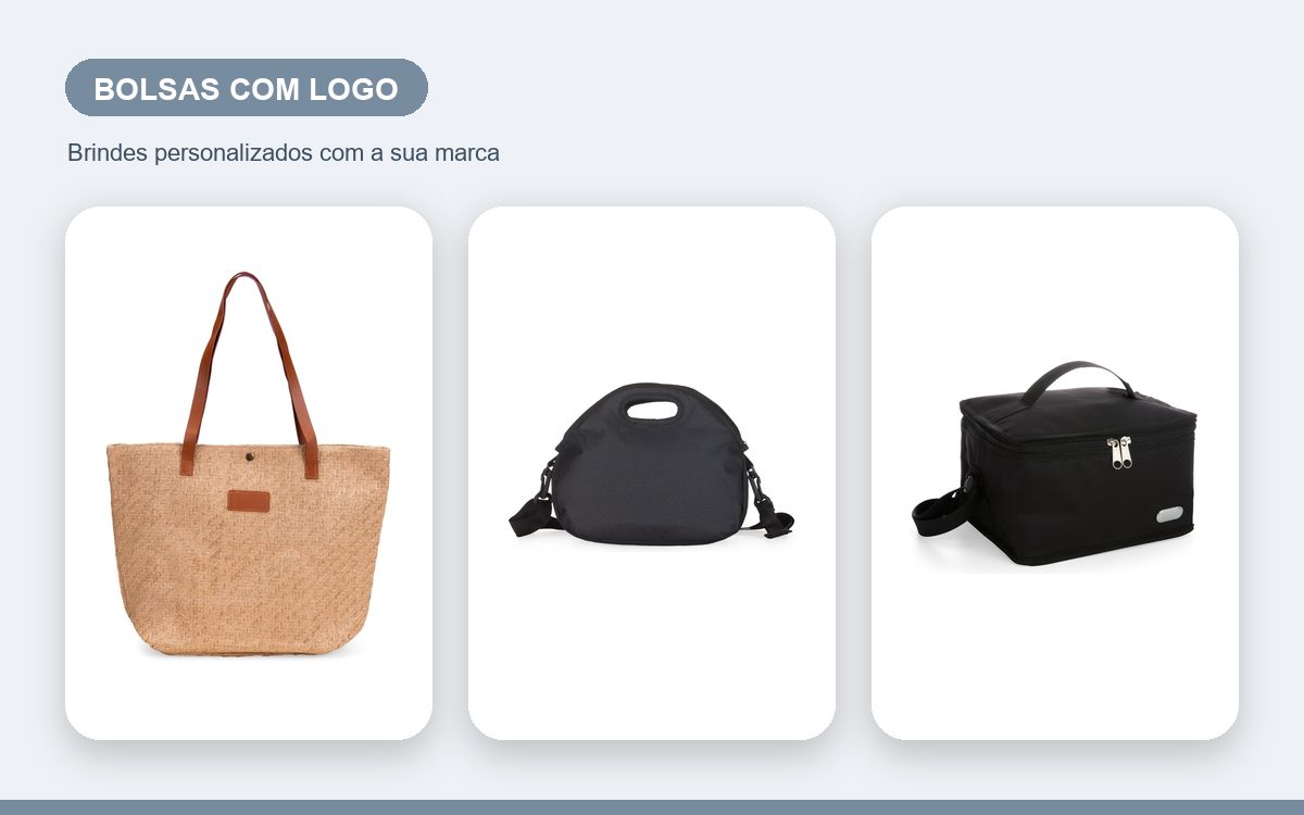Brindes personalizados com a sua marca — Bolsas personalizadas com logo: como fica e como pedir