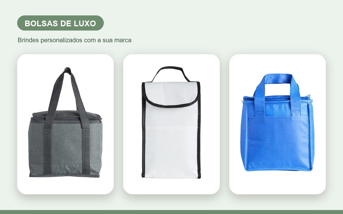 Brindes personalizados com a sua marca — Bolsas personalizadas de luxo para clientes e executivos