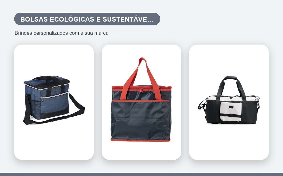Brindes personalizados com a sua marca — Bolsas personalizadas ecológicas e sustentáveis para empresas