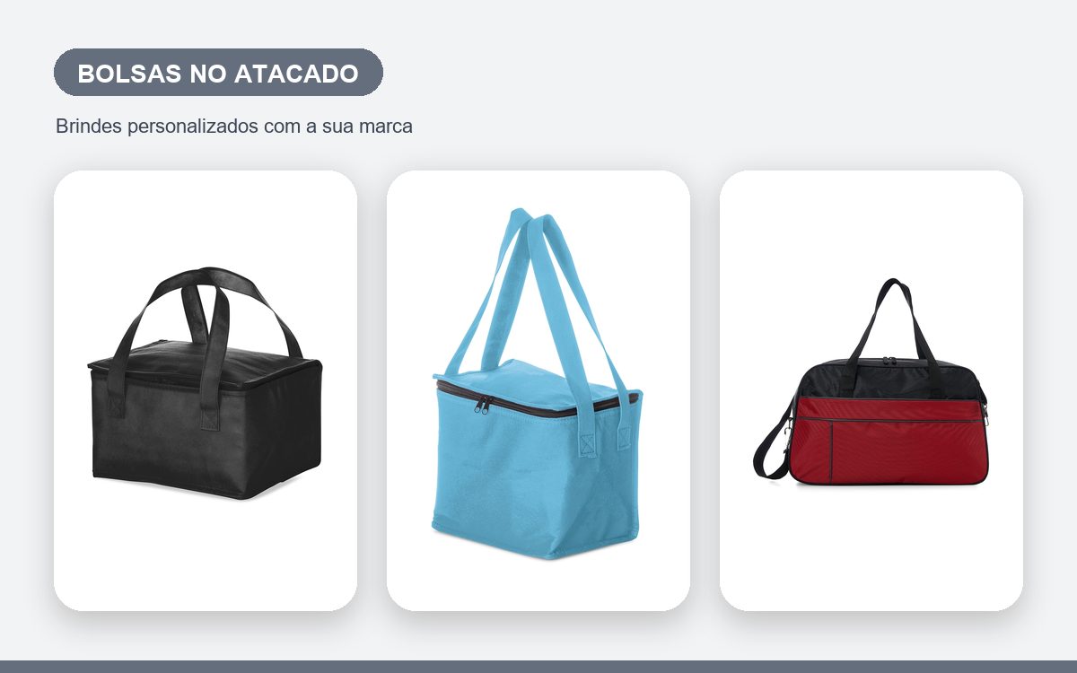 Brindes personalizados com a sua marca — Bolsas personalizadas no atacado: como pedir em grande quantidade