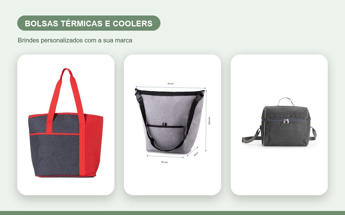 Brindes personalizados com a sua marca — Bolsas Térmicas e Coolers Personalizados para Empresas