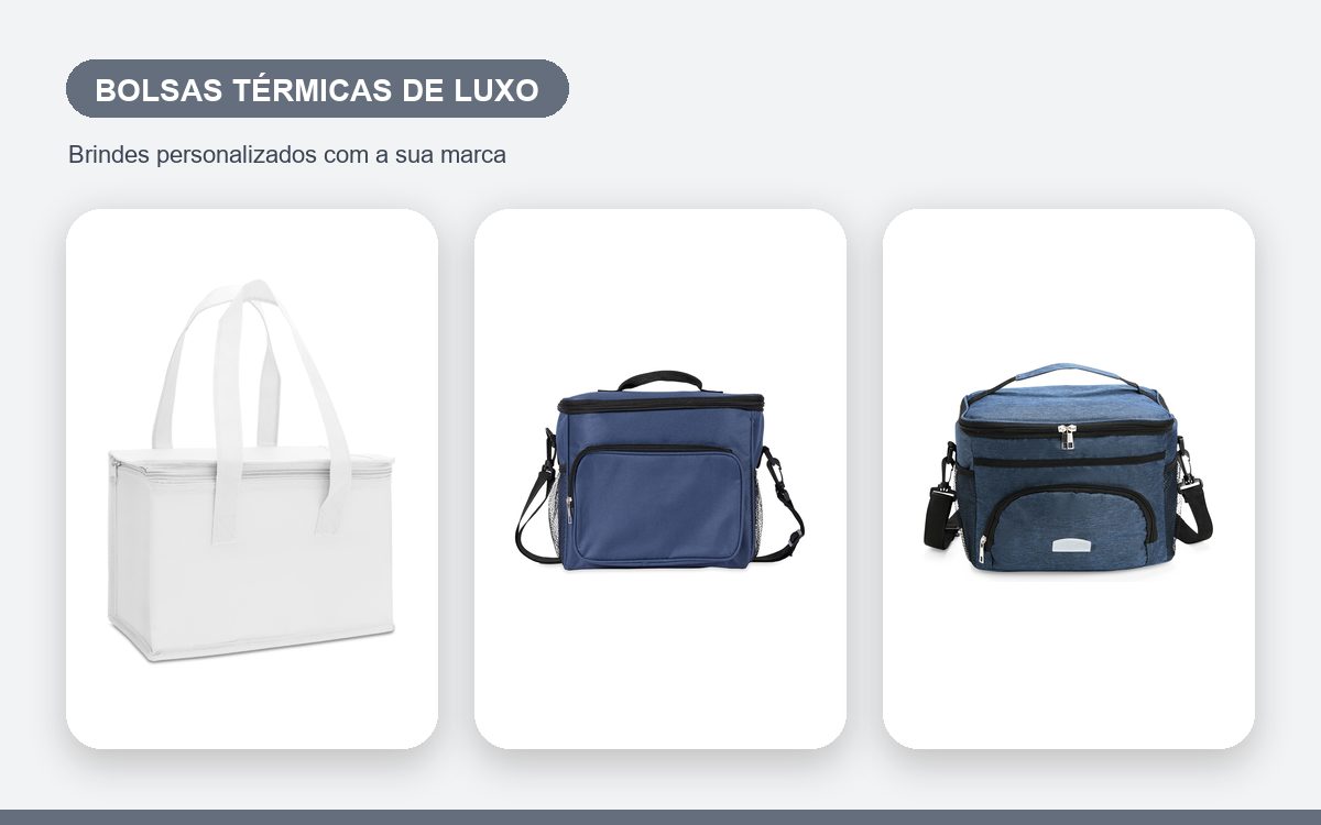 Brindes personalizados com a sua marca — Bolsas Térmicas Personalizadas de Luxo para Clientes