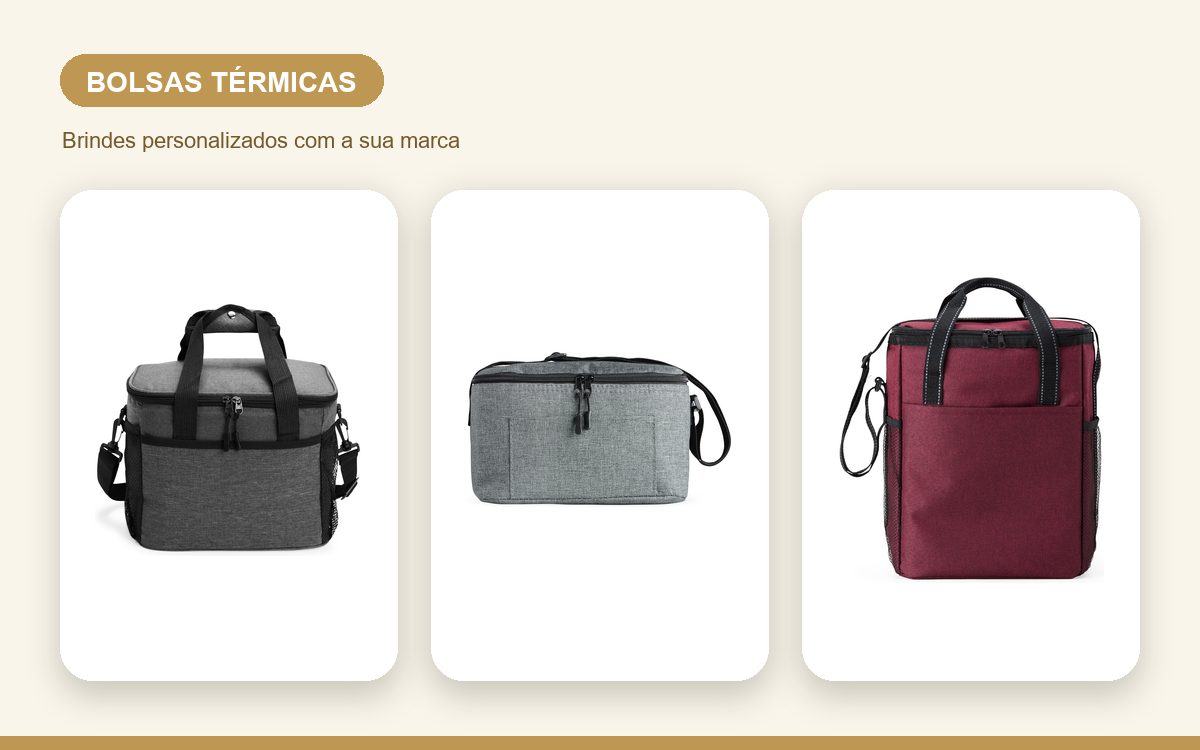 Brindes personalizados com a sua marca — Bolsas Térmicas Personalizadas para Eventos e Feiras