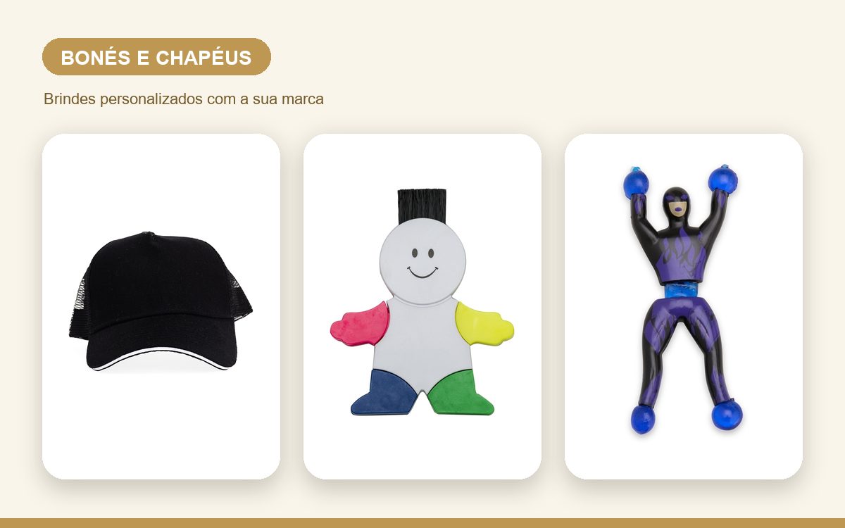 Brindes personalizados com a sua marca — Bonés e Chapéus Personalizados: Guia de Modelos e Usos