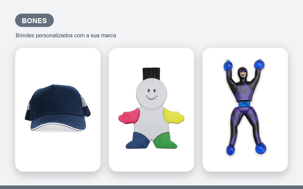 Brindes personalizados com a sua marca — Bonés Personalizados Criativos que Chamam a Atenção