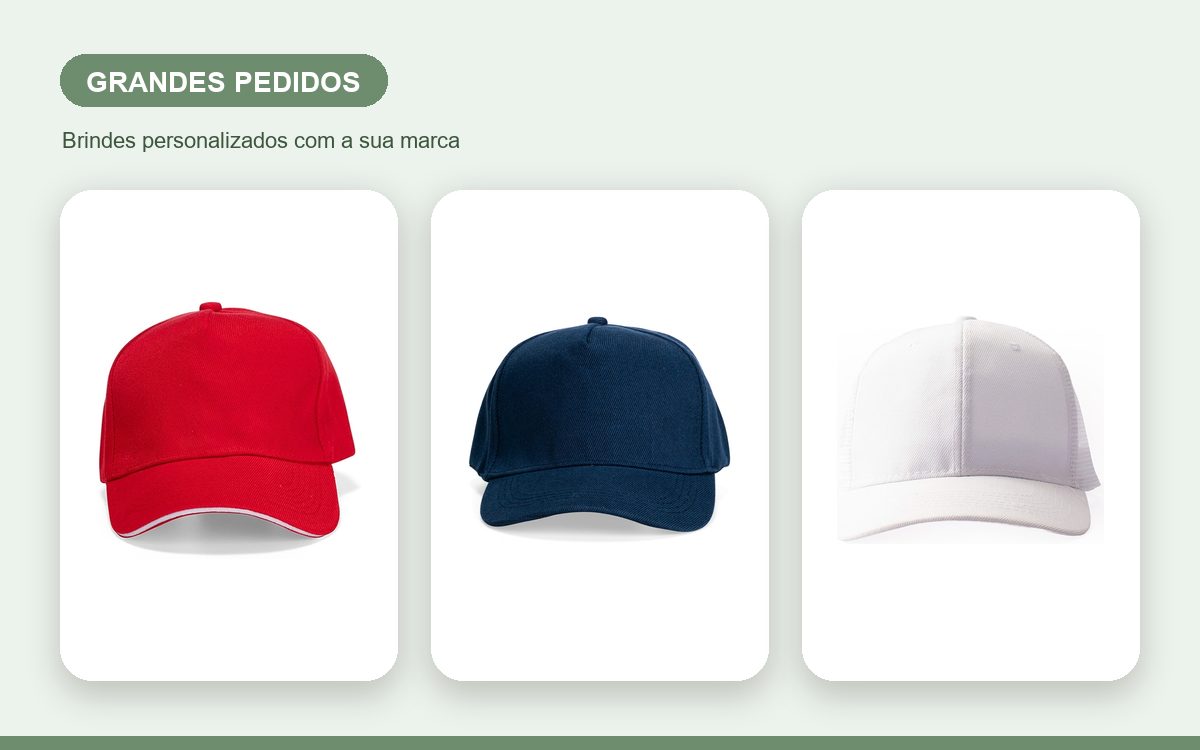 Brindes personalizados com a sua marca — Bonés Personalizados no Atacado: Guia para Grandes Pedidos