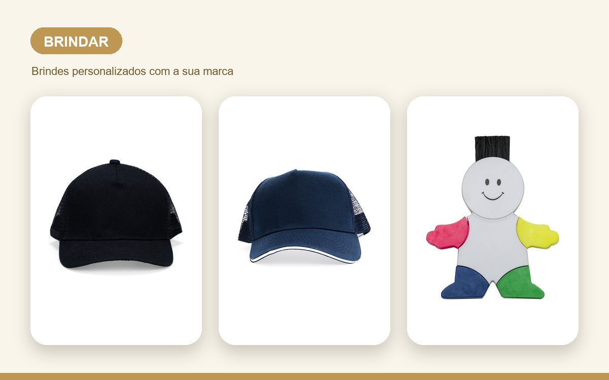 Brindes personalizados com a sua marca — Bonés Personalizados para Brindar e Encantar Clientes