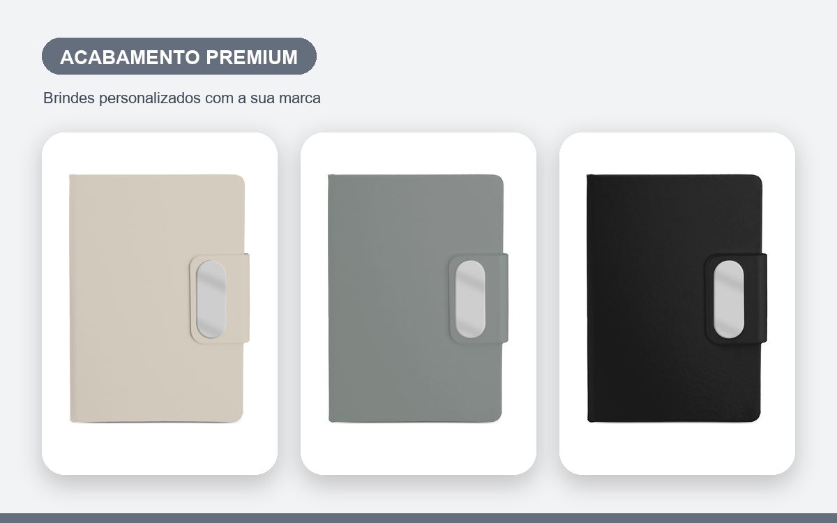 Brindes personalizados com a sua marca — Brindes com Acabamento Premium: Metal, Couro e Detalhes