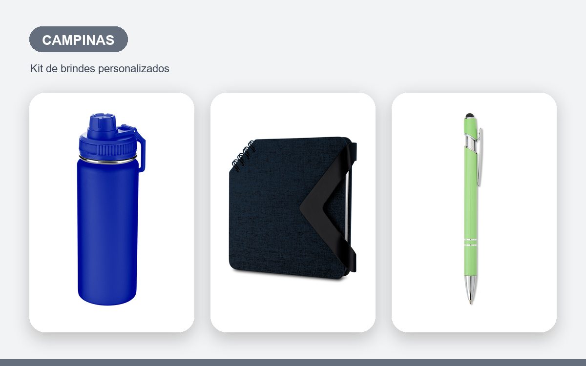 Brindes personalizados com a sua marca — Brindes Corporativos em Campinas: Kits e Ações para Empresas