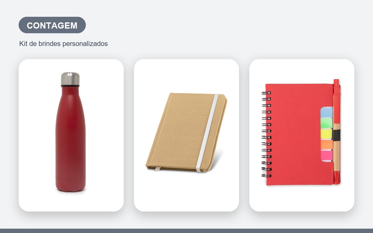 Brindes personalizados com a sua marca — Brindes Corporativos em Contagem: kits e ações para empresas
