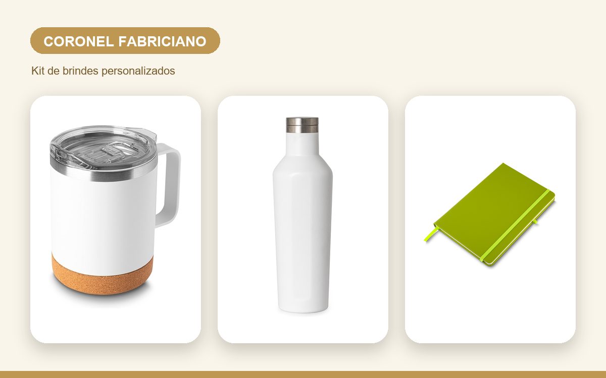 Brindes personalizados com a sua marca — Brindes corporativos em Coronel Fabriciano: kits e ações para empresas
