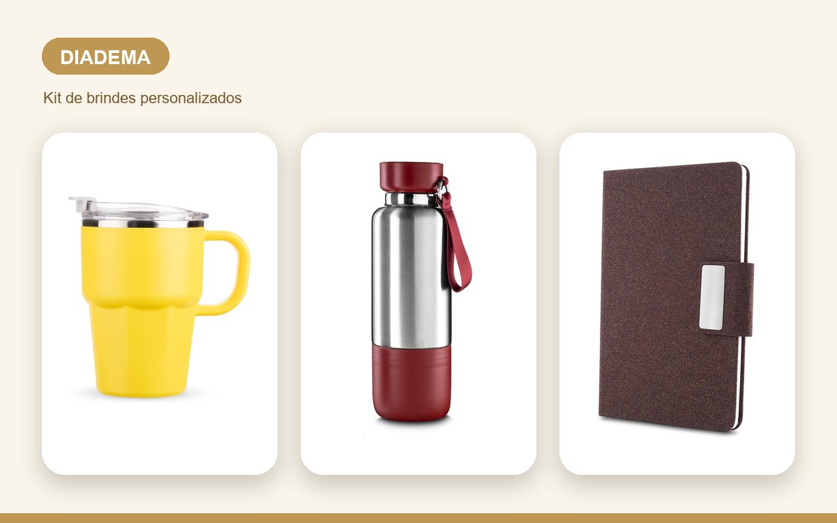 Brindes personalizados com a sua marca — Brindes corporativos em Diadema: kits para empresas