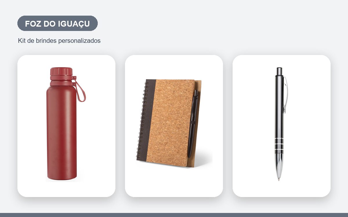 Brindes personalizados com a sua marca — Brindes corporativos em Foz do Iguaçu: kits para empresas