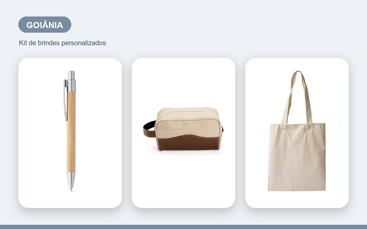 Brindes personalizados com a sua marca — Brindes Corporativos em Goiânia: Kits para Empresas