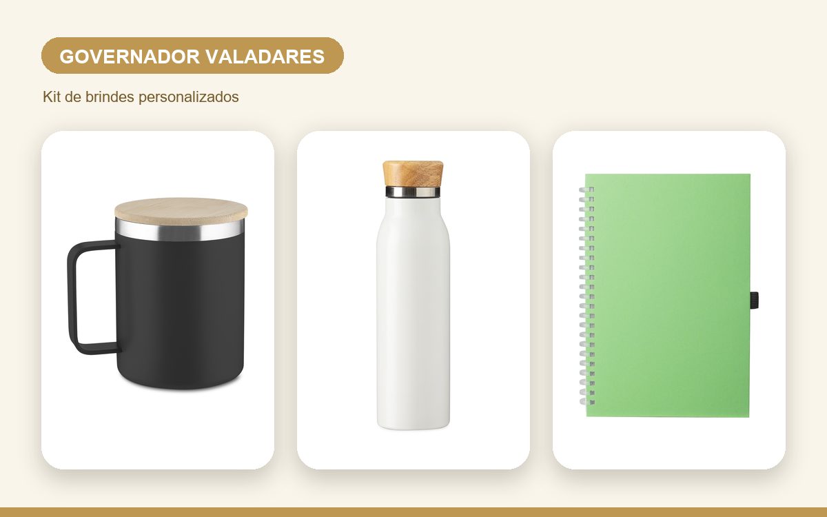 Brindes personalizados com a sua marca — Brindes corporativos em Governador Valadares: kits e ações