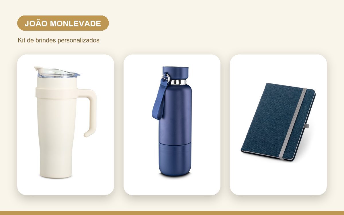 Brindes personalizados com a sua marca — Brindes Corporativos em João Monlevade: kits e entrega