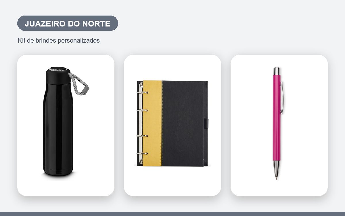 Brindes personalizados com a sua marca — Brindes Corporativos em Juazeiro do Norte: Kits Prontos