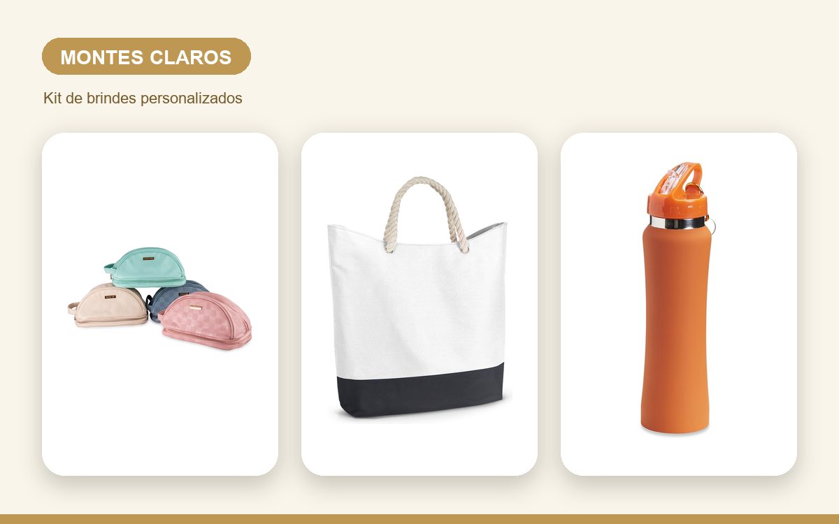 Brindes personalizados com a sua marca — Brindes corporativos em Montes Claros: kits e ações para empresas