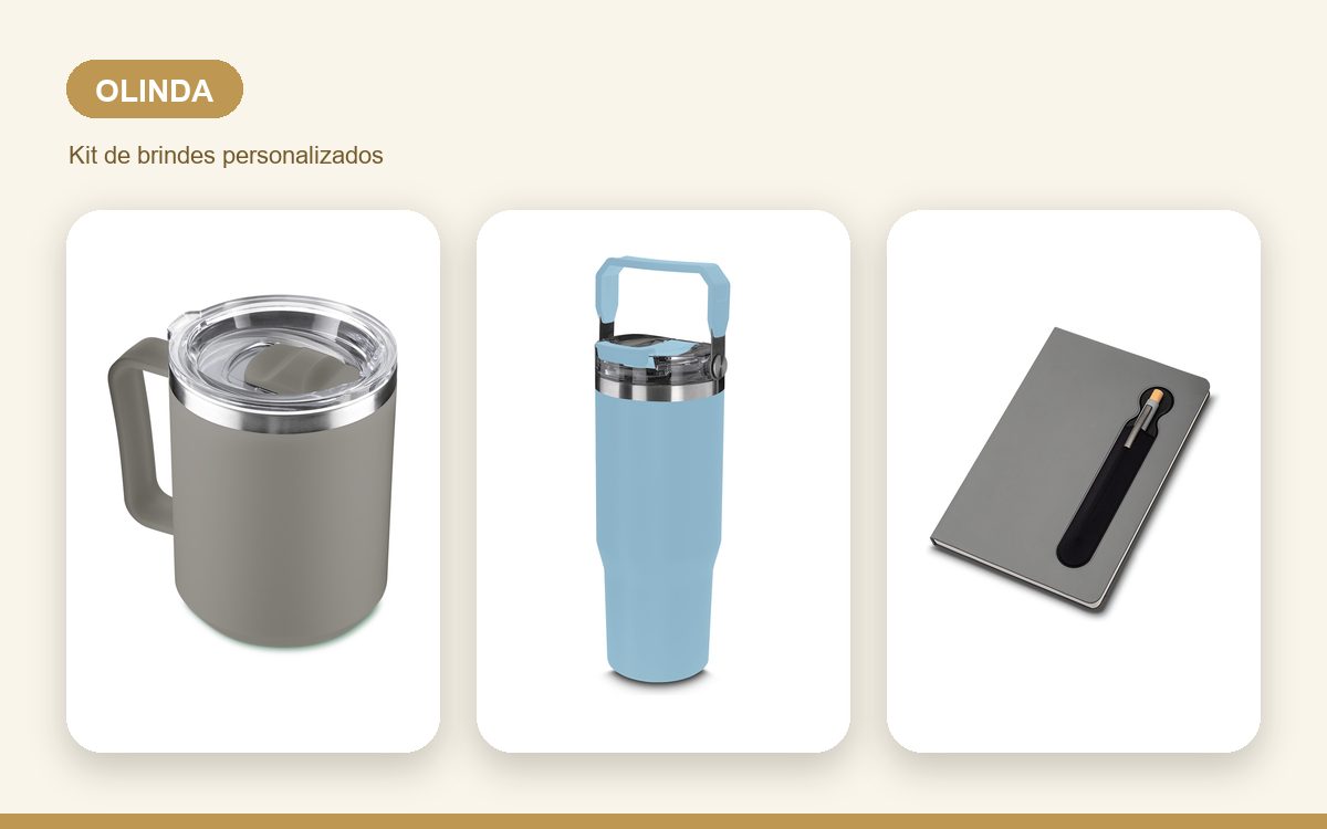 Brindes personalizados com a sua marca — Brindes Corporativos em Olinda: Kits para Empresas