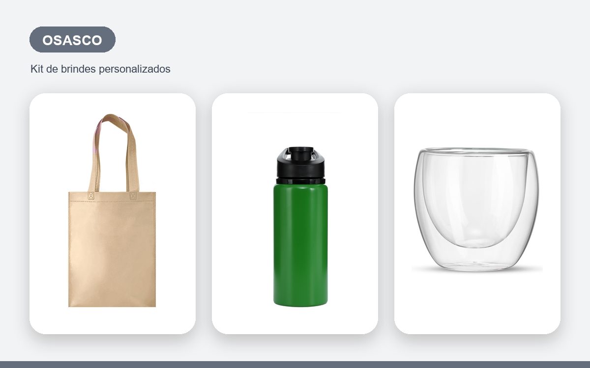 Brindes personalizados com a sua marca — Brindes corporativos em Osasco: kits e ações para empresas