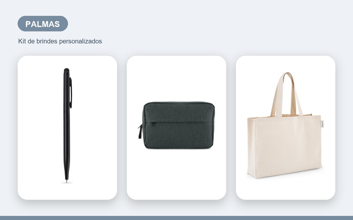 Brindes personalizados com a sua marca — Brindes Corporativos em Palmas: Kits para Empresas