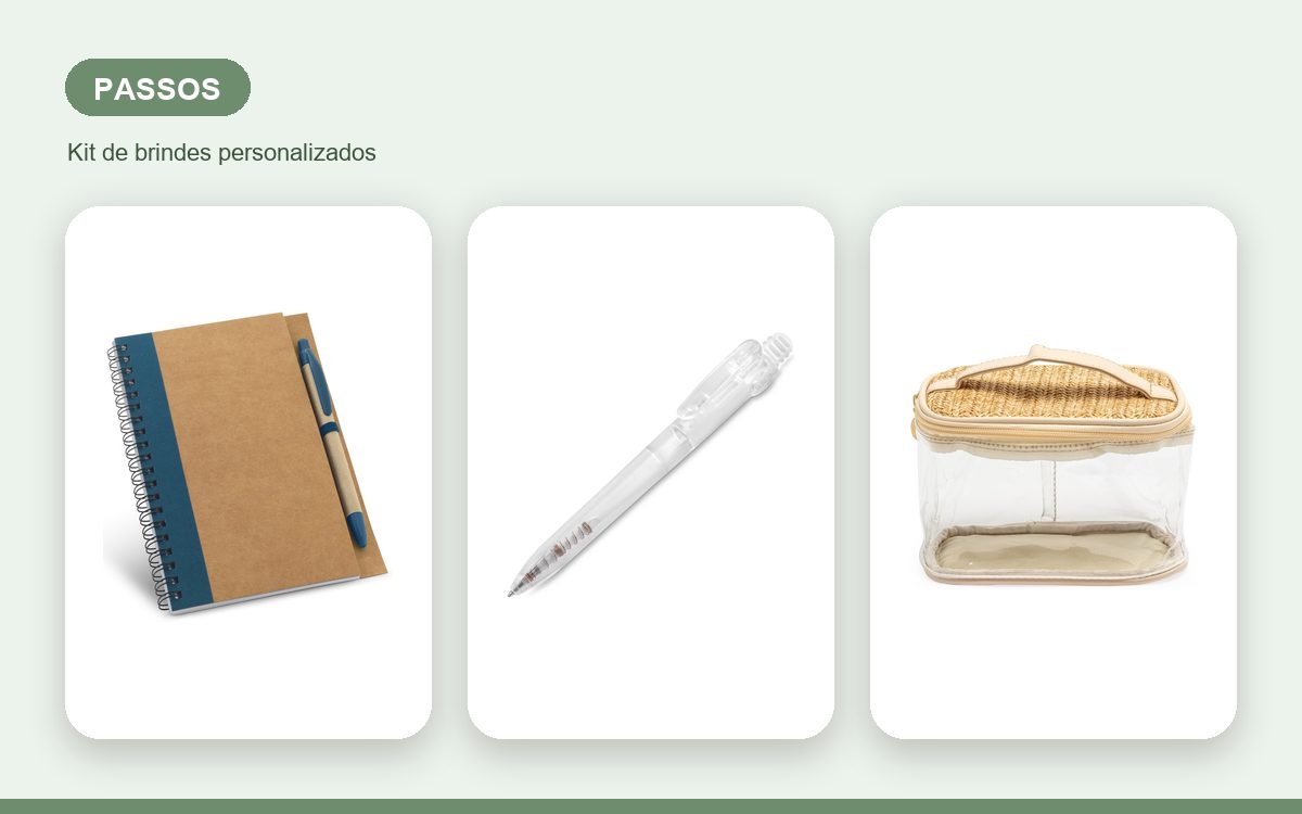 Brindes personalizados com a sua marca — Brindes corporativos em Passos: kits para ações empresariais