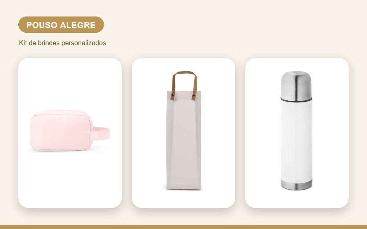 Brindes personalizados com a sua marca — Brindes Corporativos em Pouso Alegre: kits e ações com entrega